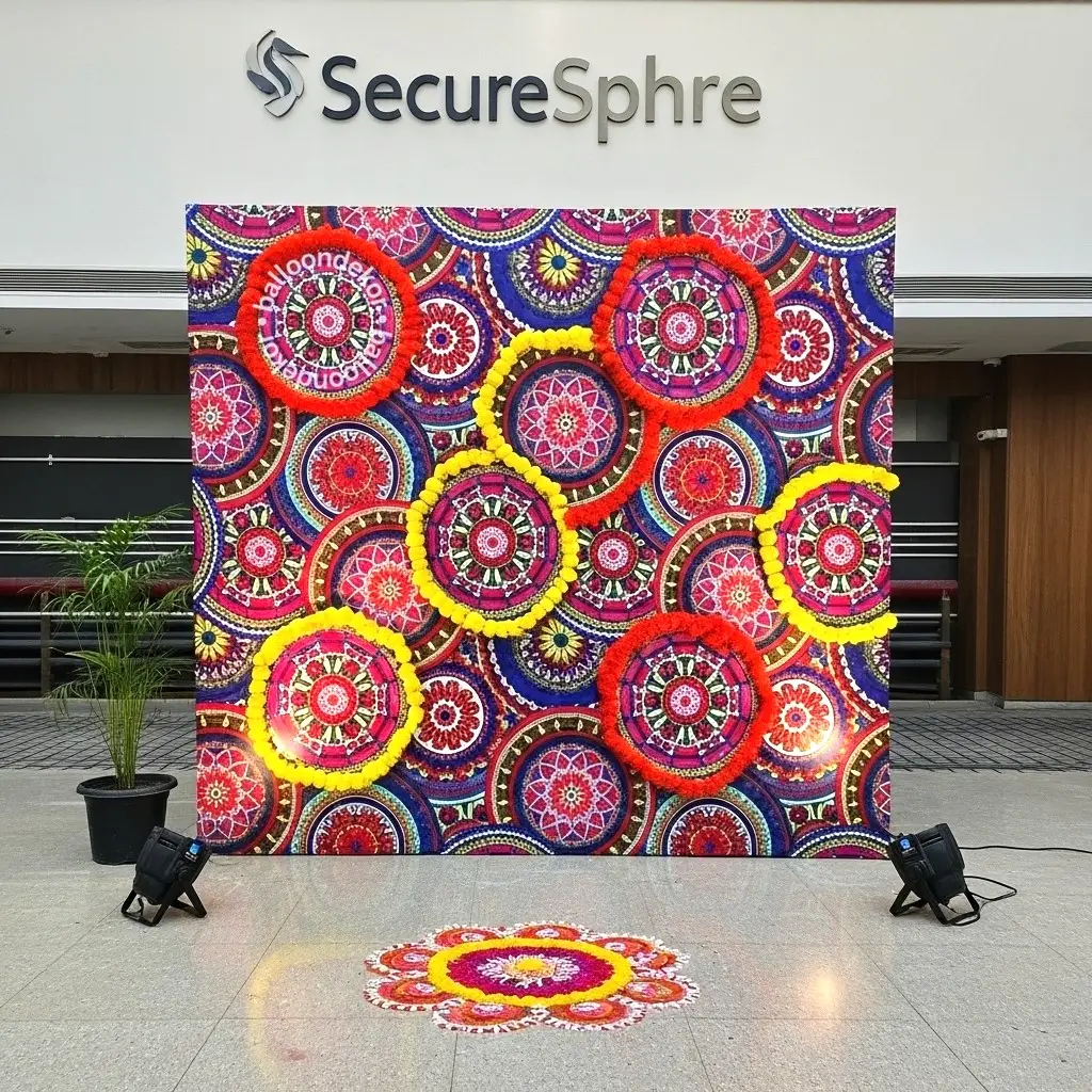 Colorful Diwali Backdrop For Corporate